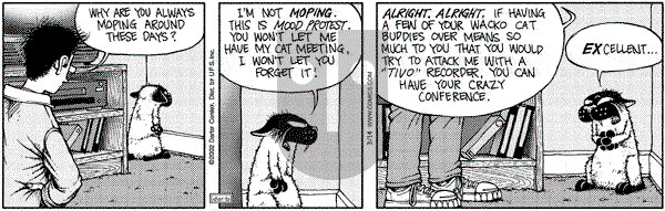 Get Fuzzy on Thursday March 14, 2002 Comic Strip