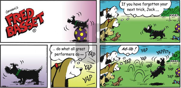 Fred Basset on Sunday April 9, 2017 Comic Strip