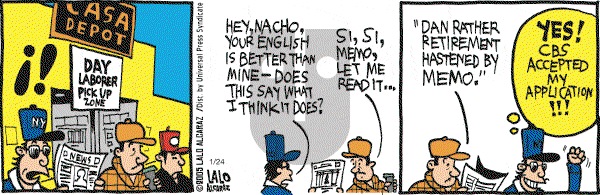 La Cucaracha on Monday January 24, 2005 Comic Strip