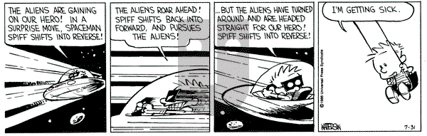 Calvin and Hobbes on Thursday July 31, 1986 Comic Strip