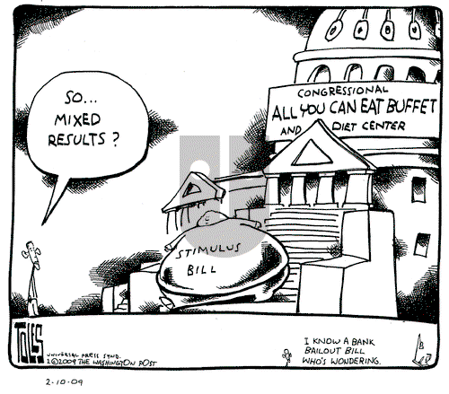 Tom Toles on Tuesday February 10, 2009 Comic Strip