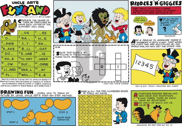 Uncle Art's Funland on Sunday December 26, 2021 Comic Strip