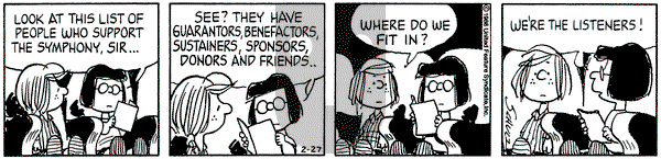 Peanuts on Thursday February 27, 1986 Comic Strip