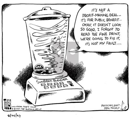 Tom Toles on Sunday August 24, 1997 Comic Strip