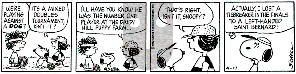 Peanuts on Monday April 19, 1982 Comic Strip