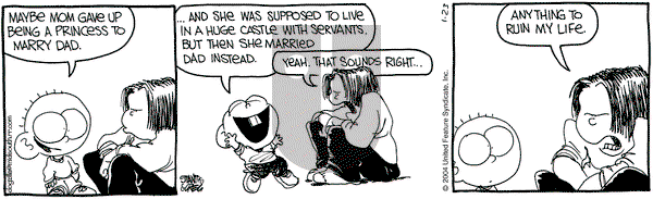 The Buckets on Friday January 23, 2004 Comic Strip