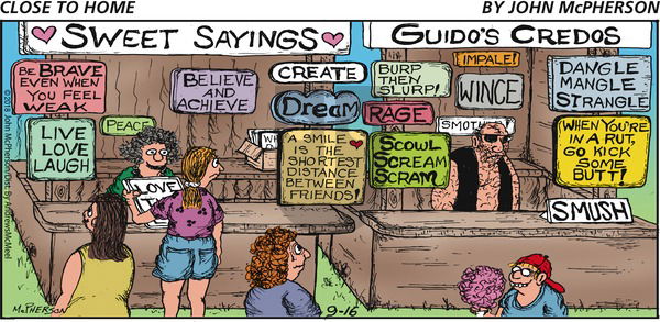 Close to Home on Sunday September 16, 2018 Comic Strip