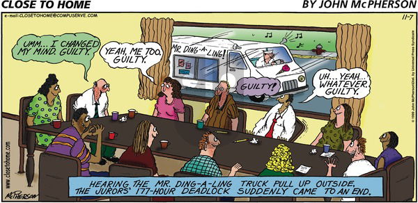 Close to Home on Sunday November 7, 1999 Comic Strip