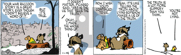 Over the Hedge on Saturday January 14, 2012 Comic Strip