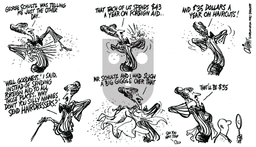 Pat Oliphant on Friday February 25, 1983 Comic Strip