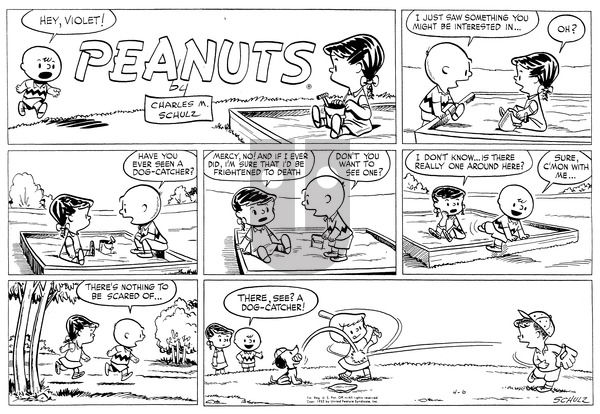 Peanuts on Sunday April 6, 1952 Comic Strip