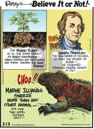 Ripley's Believe It or Not on Monday May 19, 2014 Comic Strip