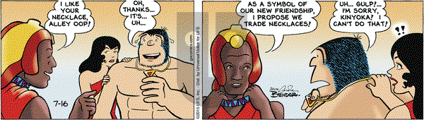Alley Oop on Thursday July 16, 2015 Comic Strip