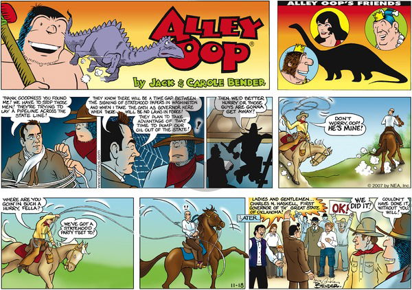 Alley Oop on Sunday November 18, 2007 Comic Strip