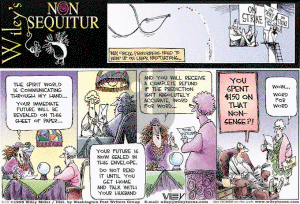Non Sequitur on Sunday September 13, 1998 Comic Strip