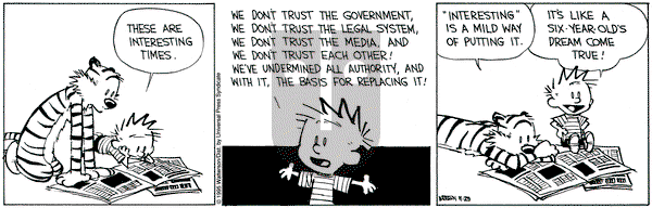 Calvin and Hobbes on Wednesday November 29, 1995 Comic Strip