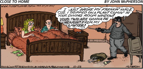 Close to Home on Sunday October 28, 2018 Comic Strip