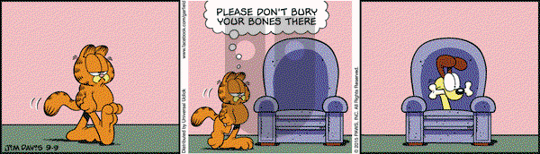 Garfield on Wednesday September 9, 2015 Comic Strip
