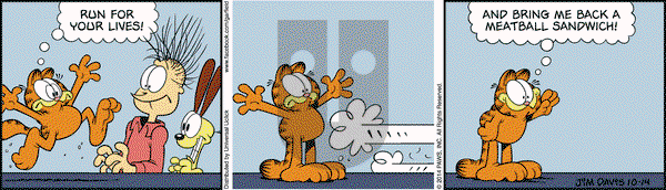 Garfield on Tuesday October 14, 2014 Comic Strip