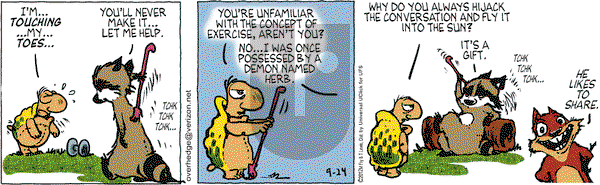 Over the Hedge on Monday September 24, 2012 Comic Strip