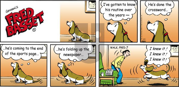 Fred Basset on Sunday March 22, 2015 Comic Strip