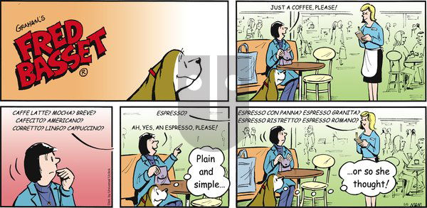 Fred Basset on Sunday May 6, 2012 Comic Strip