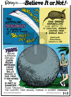 Ripley's Believe It or Not - Saturday May 15, 2010 Comic Strip