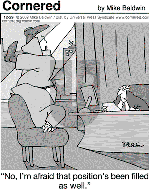 Cornered on Monday December 29, 2008 Comic Strip