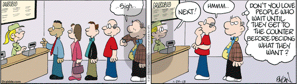 Drabble on Tuesday January 29, 2013 Comic Strip