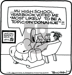 Ziggy on Monday March 18, 1991 Comic Strip