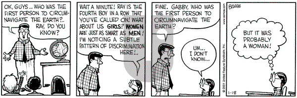 Grand Avenue on Thursday January 18, 2001 Comic Strip