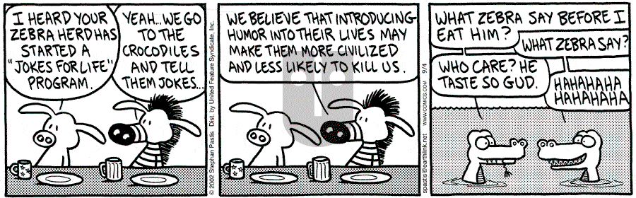 Pearls Before Swine - Wednesday September 4, 2002 Comic Strip