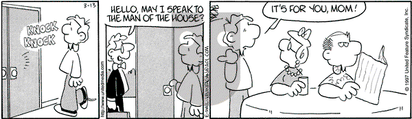 Drabble on Thursday March 13, 1997 Comic Strip