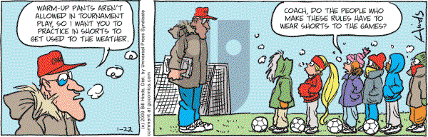 Cleats - Thursday January 22, 2009 Comic Strip