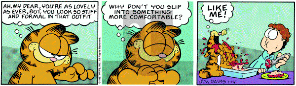 Garfield on Wednesday January 14, 1987 Comic Strip