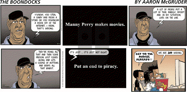 The Boondocks on Sunday April 15, 2012 Comic Strip