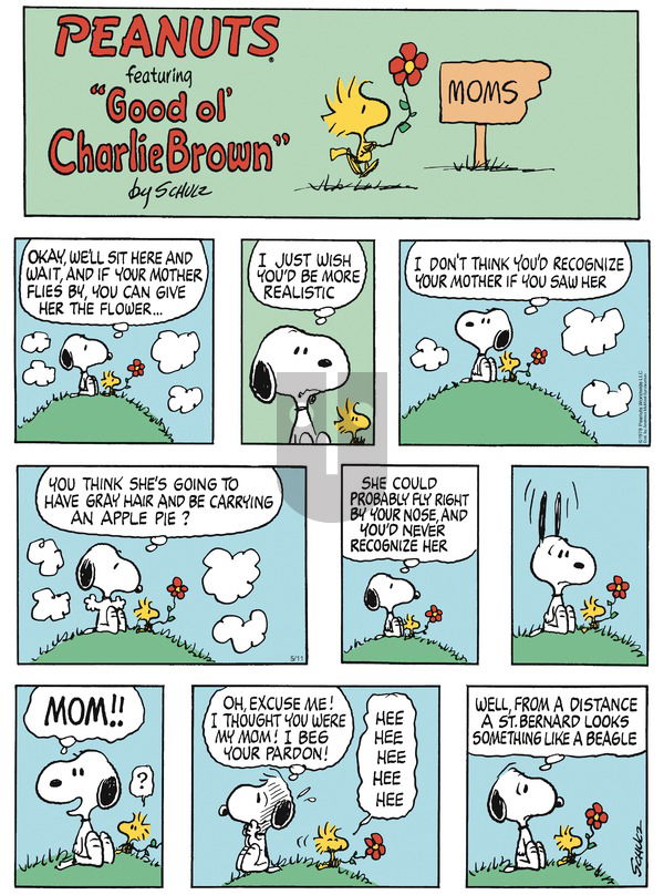 Peanuts on Sunday May 11, 2025 Comic Strip