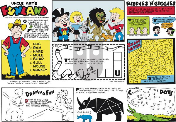 Uncle Art's Funland on Sunday February 20, 2022 Comic Strip