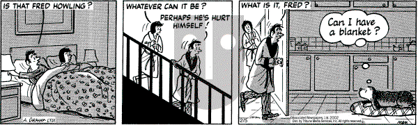 Fred Basset on Tuesday February 5, 2002 Comic Strip