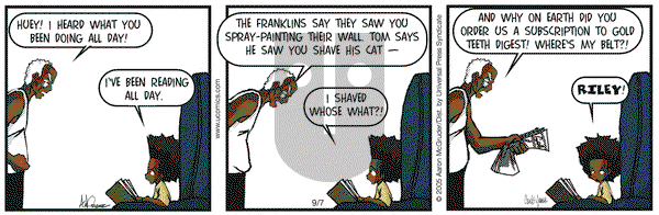 The Boondocks on Wednesday September 7, 2005 Comic Strip