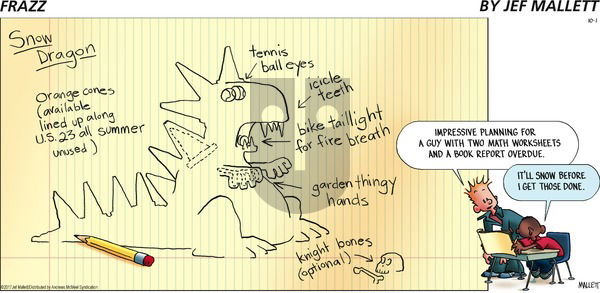 Frazz on Sunday October 1, 2017 Comic Strip