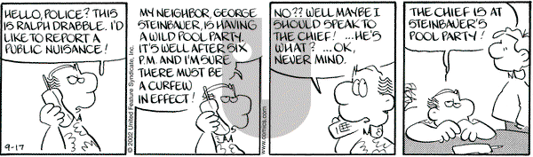 Drabble on Tuesday September 17, 2002 Comic Strip