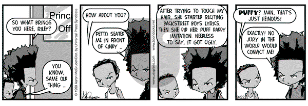 The Boondocks on Wednesday September 22, 1999 Comic Strip