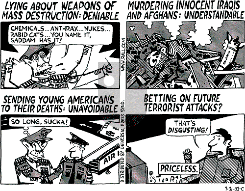 Ted Rall on Monday August 4, 2003 Comic Strip