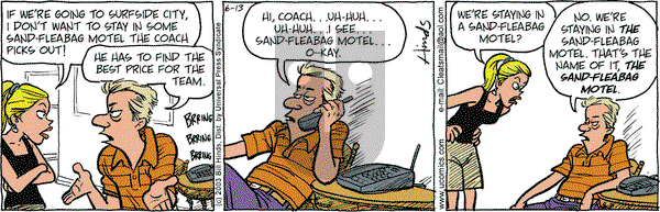 Cleats on Friday August 15, 2003 Comic Strip