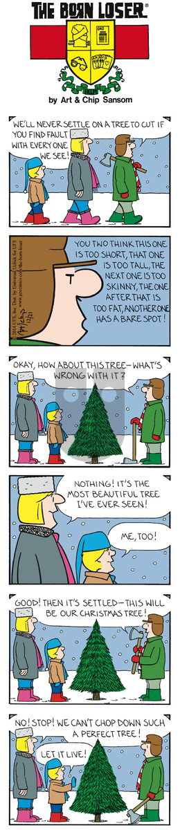 The Born Loser - Sunday December 21, 2014 Comic Strip