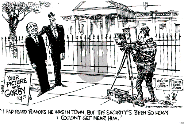 Pat Oliphant - Monday December 7, 1987 Comic Strip