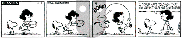 Peanuts on Thursday December 3, 1964 Comic Strip
