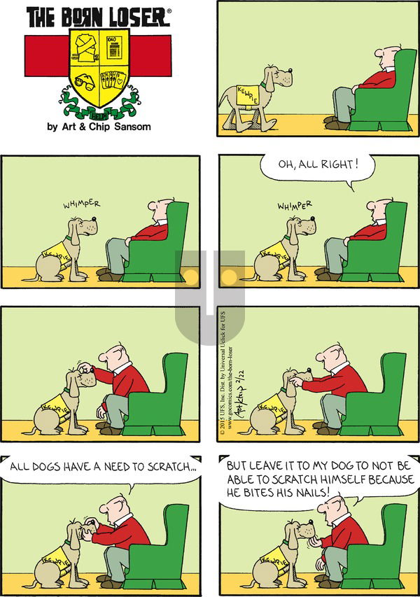The Born Loser on Sunday February 22, 2015 Comic Strip