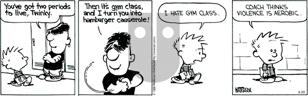 Calvin and Hobbes - Wednesday April 20, 2016 Comic Strip